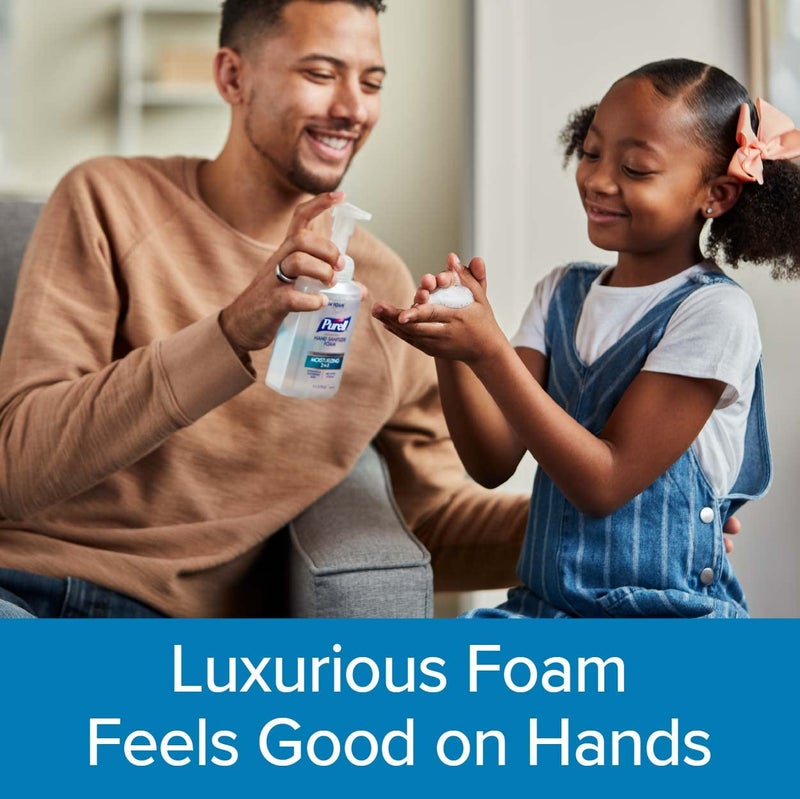 Purell Advanced Hand Sanitizer 2in1 Moisturizing Foam, Naturally Fragranced with Essential Oils, 10 oz Pump Bottle (Pack of 3), 3002-06-EC - Image 5